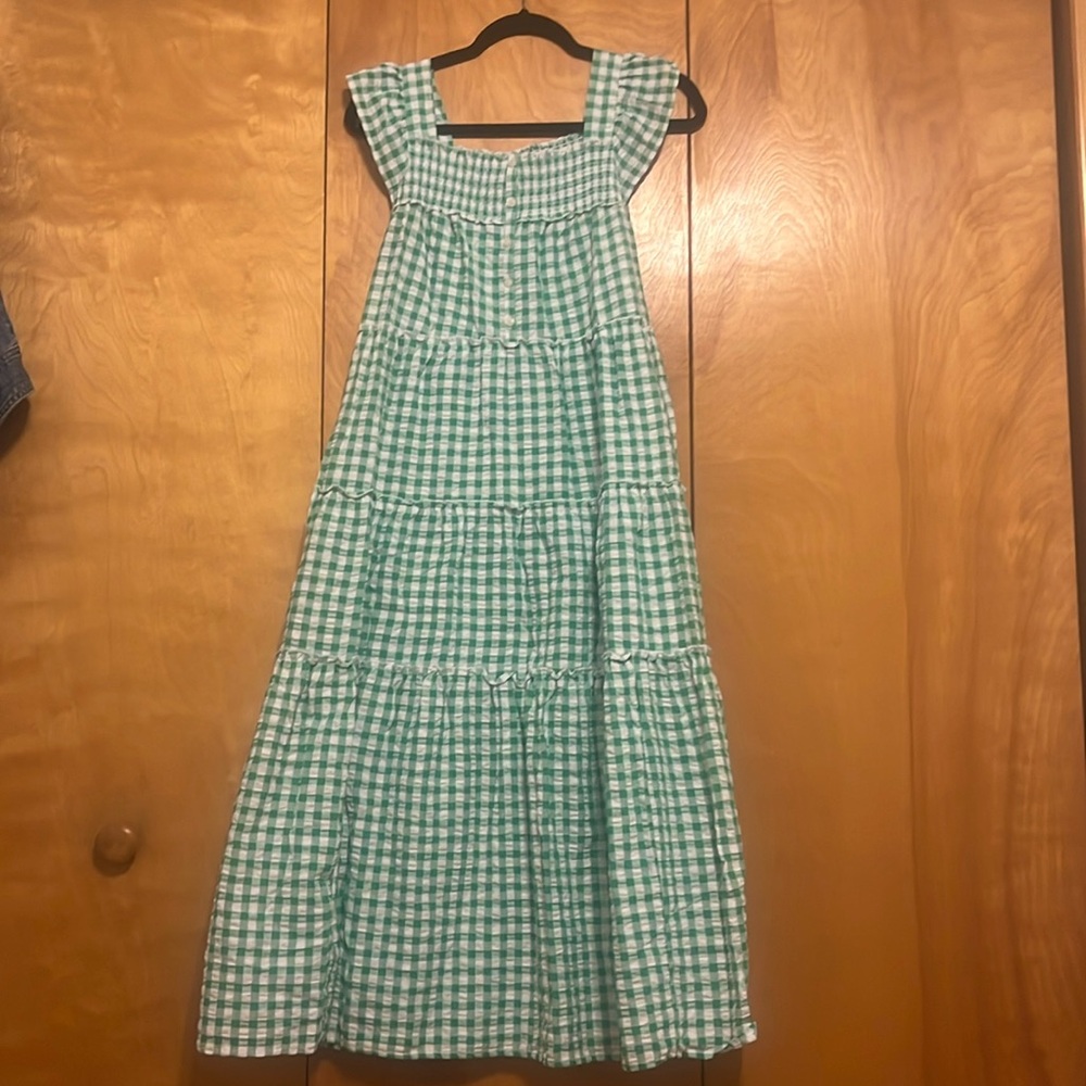 Old Navy Green Gingham Dress